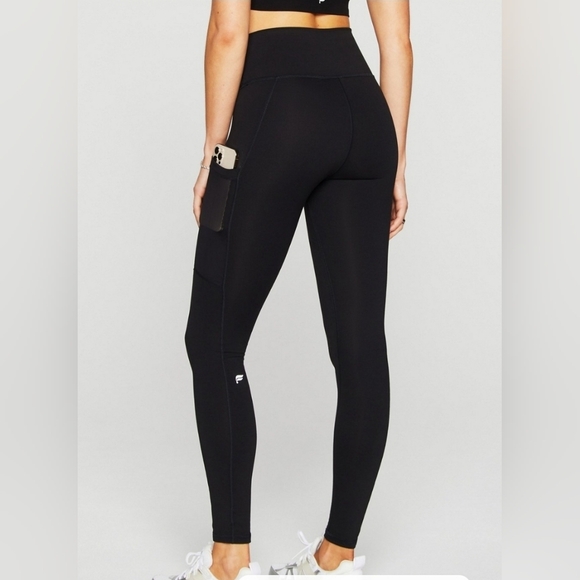 Fabletics On-The-Go High Waisted Black Leggings XXL - Picture 2 of 5
